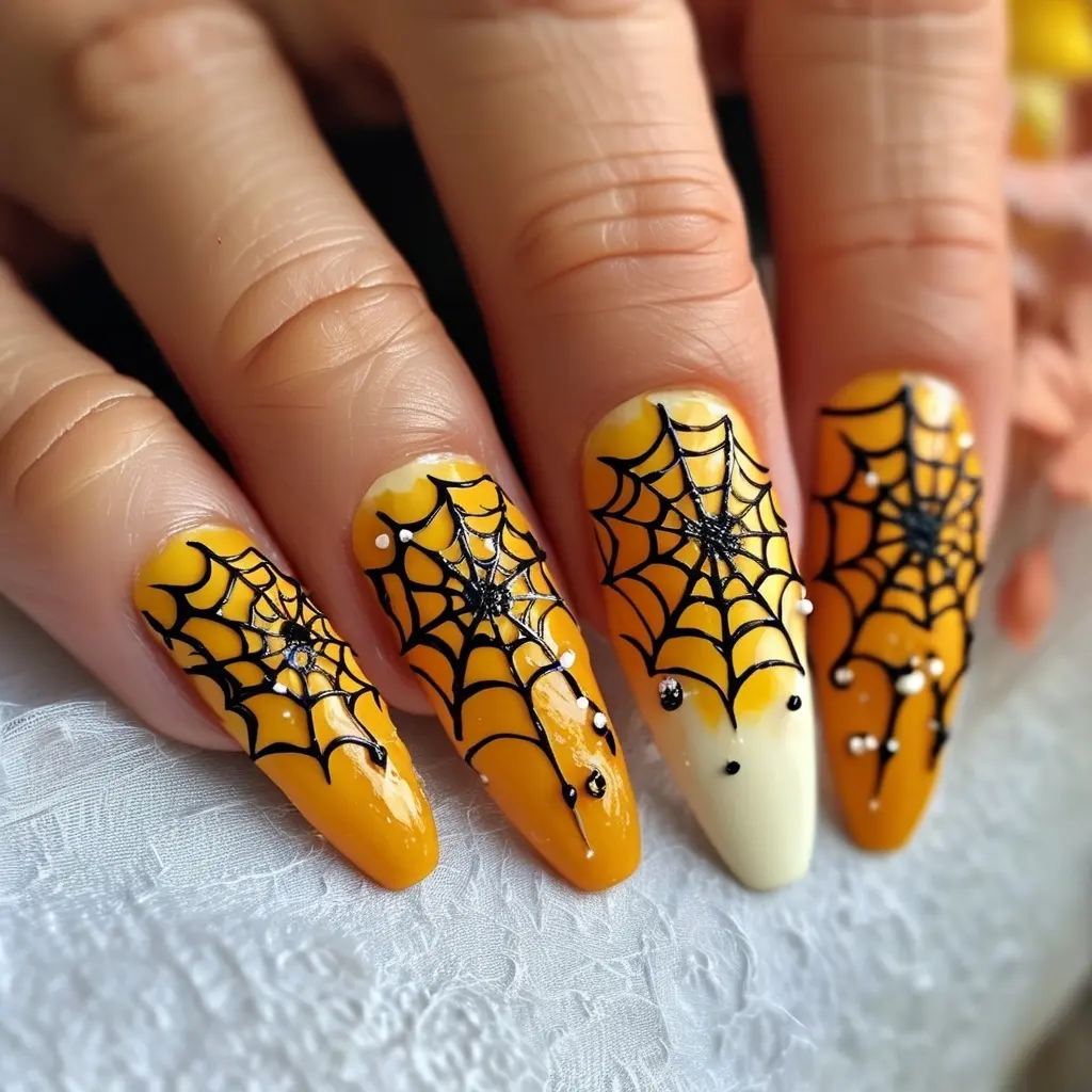 Spider Web Nail Art (2)