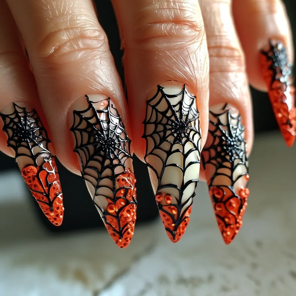 Spider Web Nail Art (2)