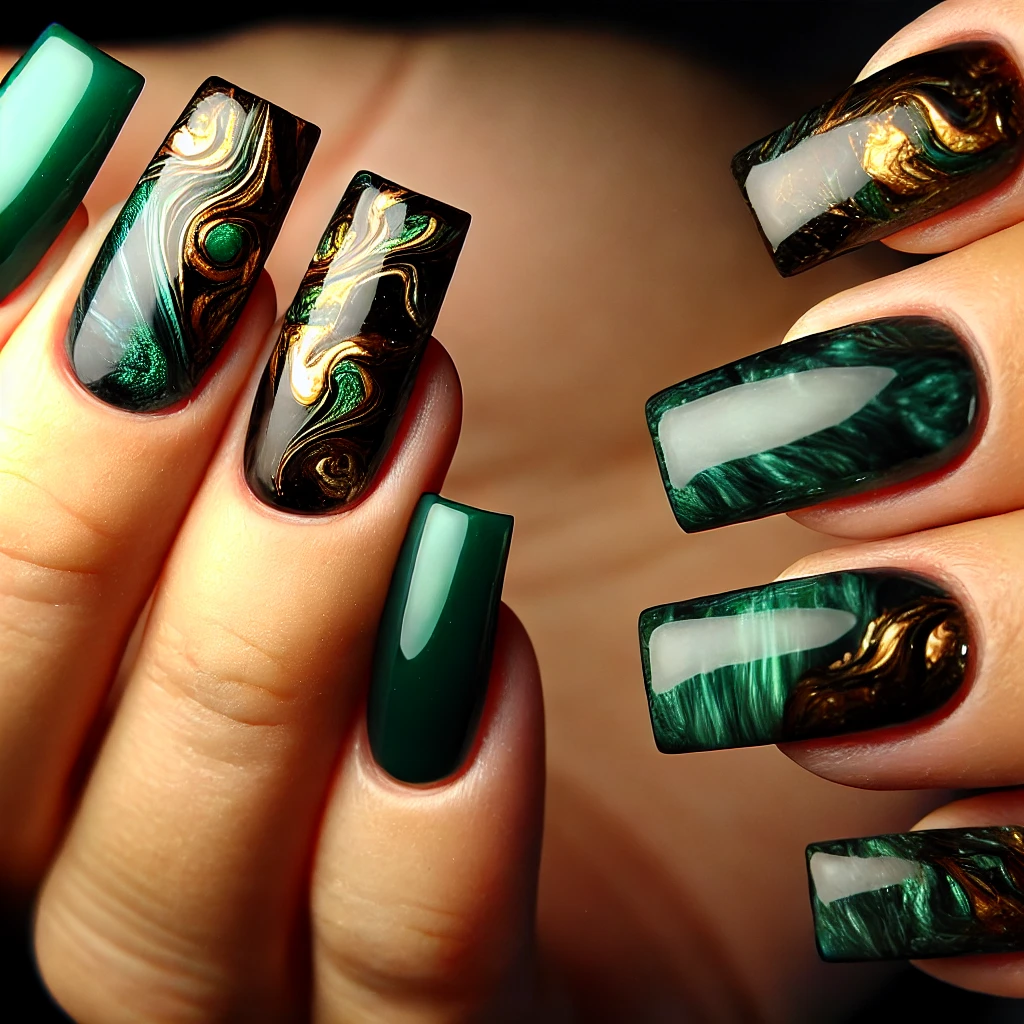 black green nail 