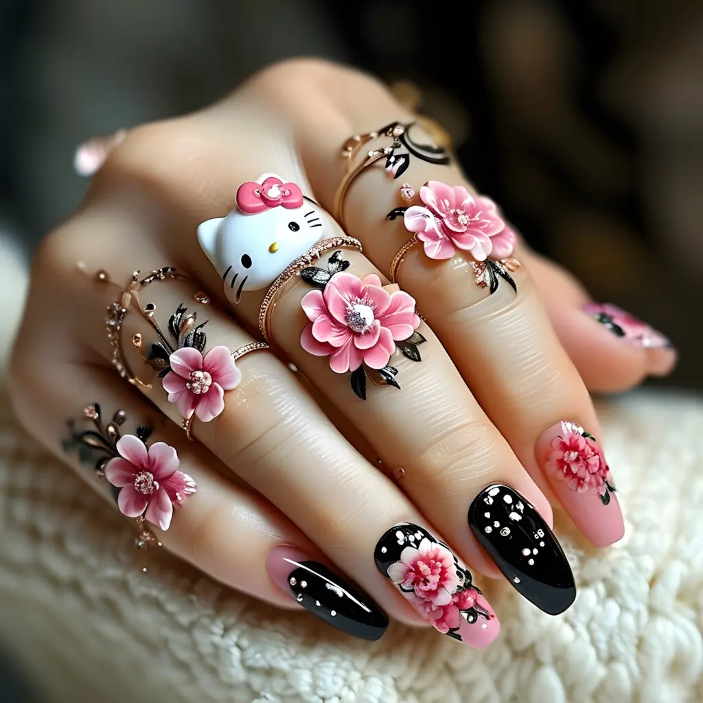 Advanced Hello Kitty Gel  with flower