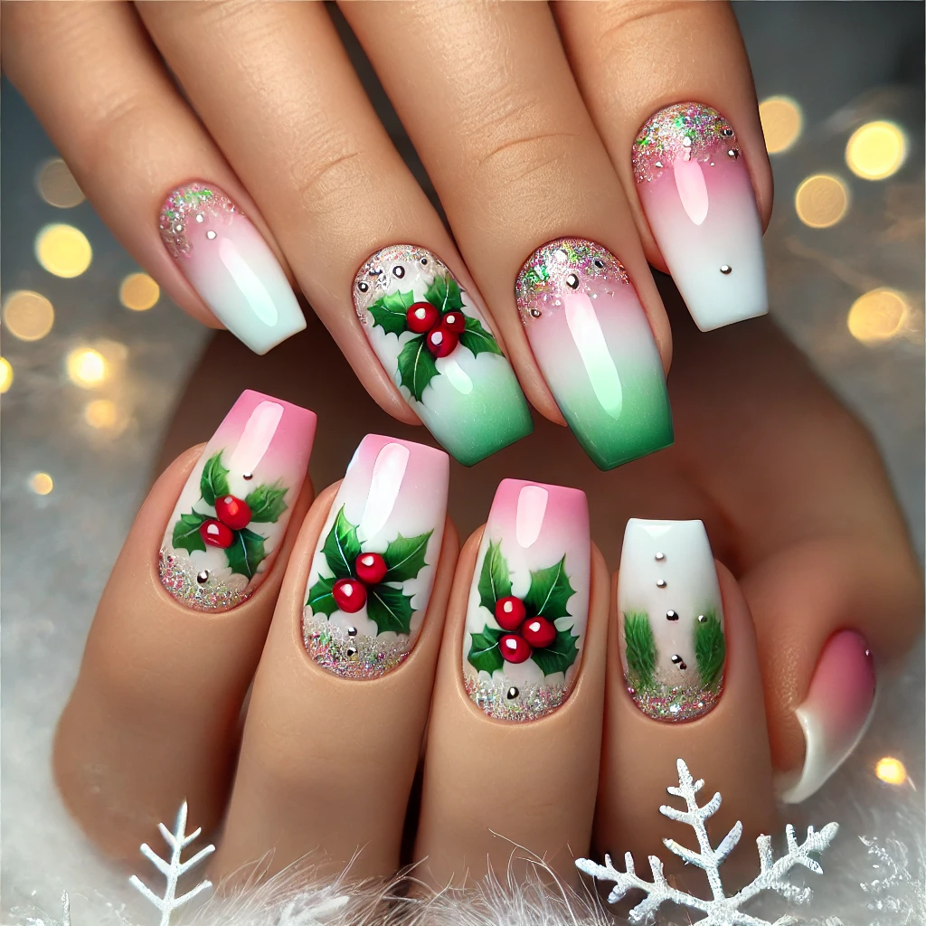 Mistletoe Magic Nail Art