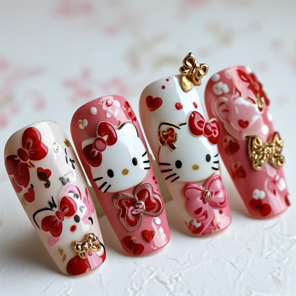 Hello Kitty Manicures