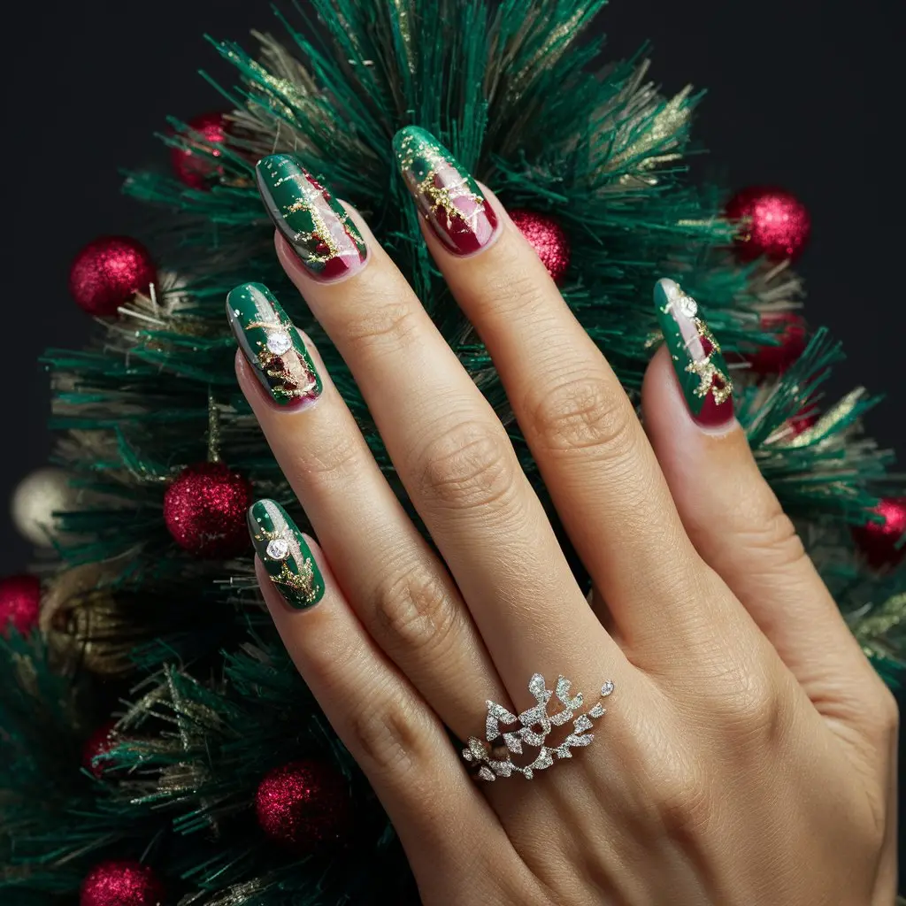 Christmas Tree Tips Christmas Nail Designs