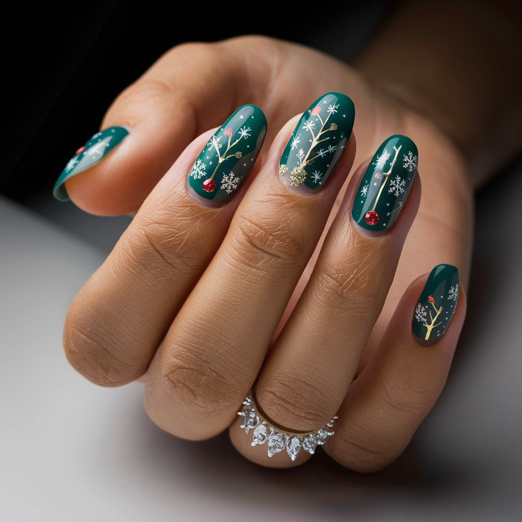 Christmas Tree Tips Christmas Nail Designs