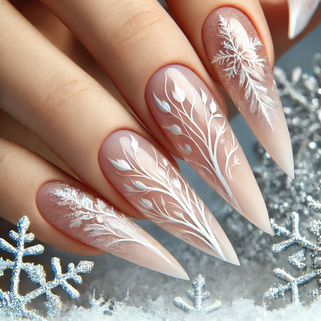 Frosted Icicles Nail Designs