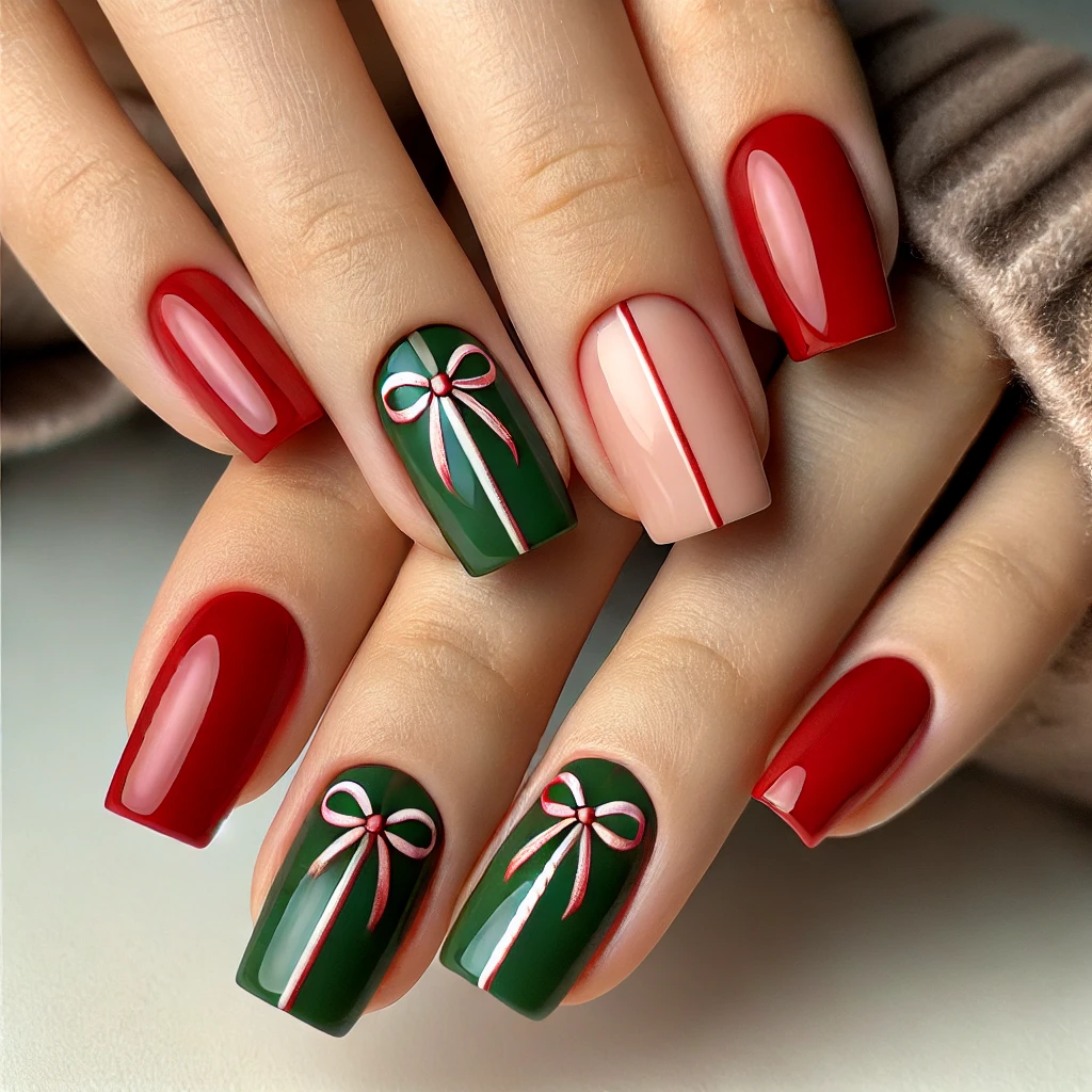 Gift-Wrapped Nails Art