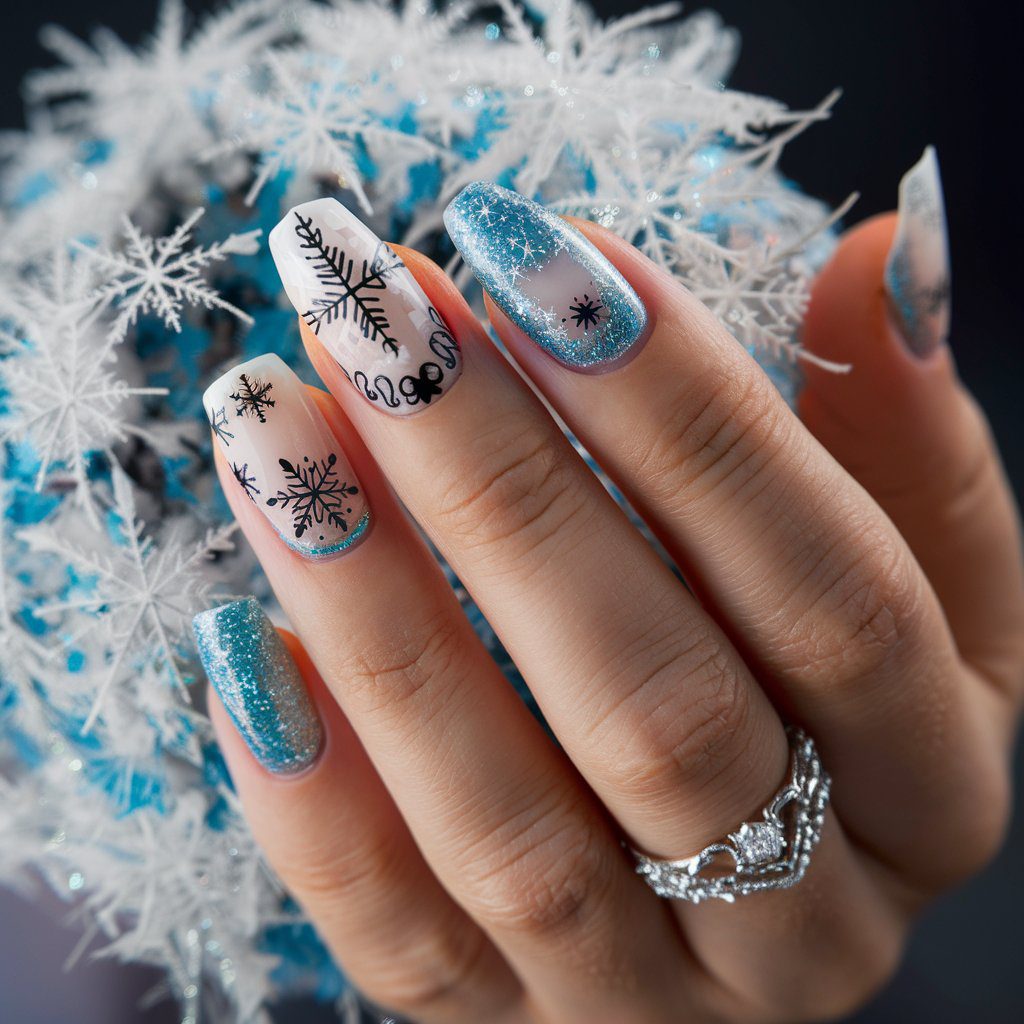 Winter Wonderland Christmas Nail Designs