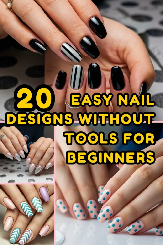 Easy Nail  Designs Without Tools for Beginners