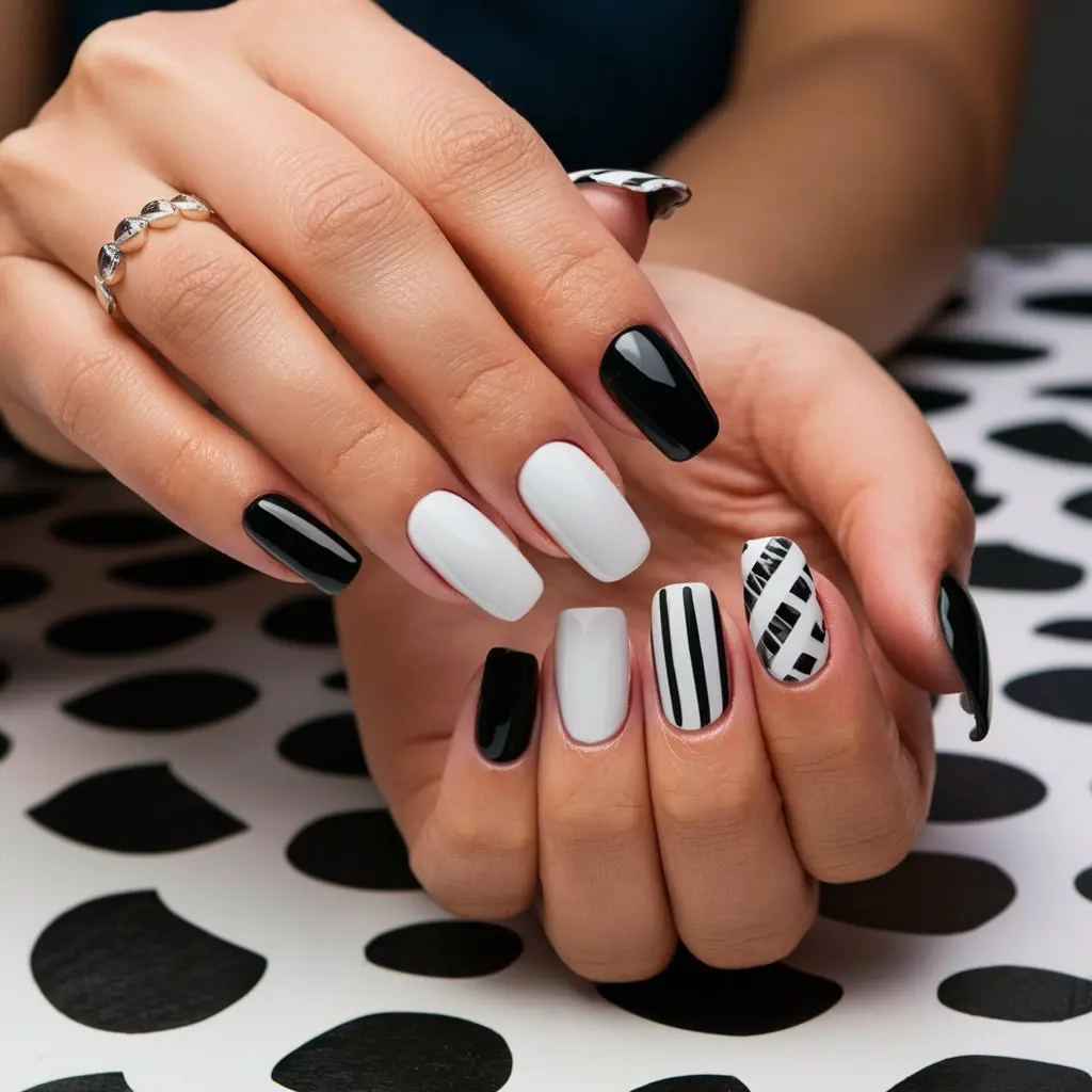 Two-Tone Nail Art