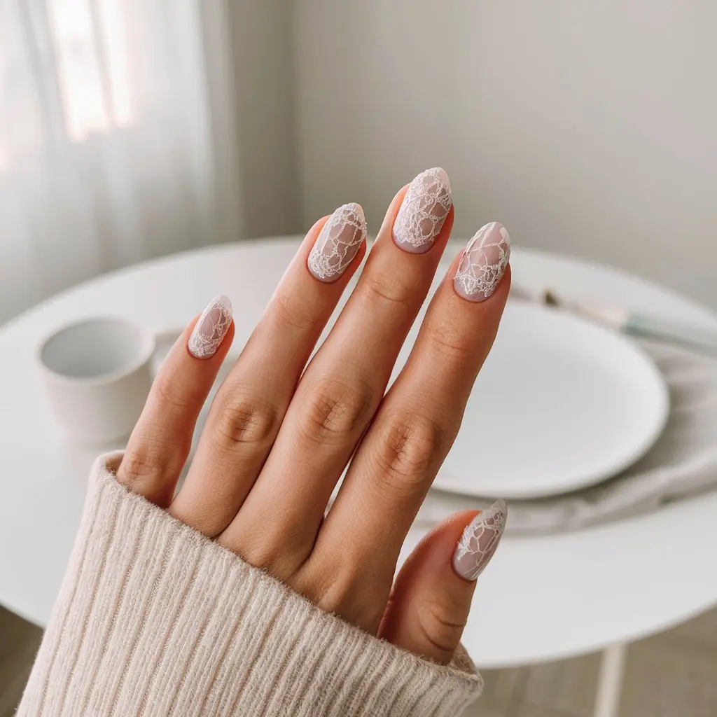 Lace Acrylic Nail Designs