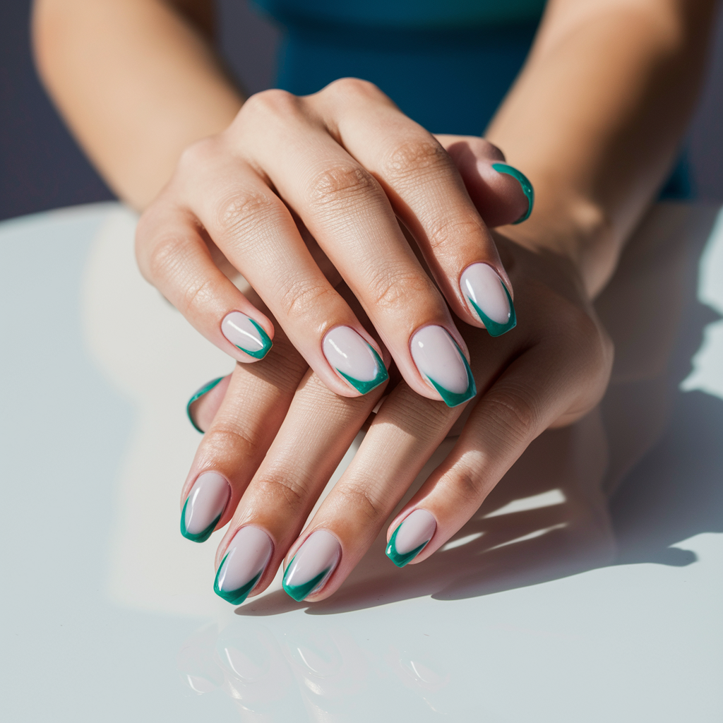 Lavender French Tips nail design