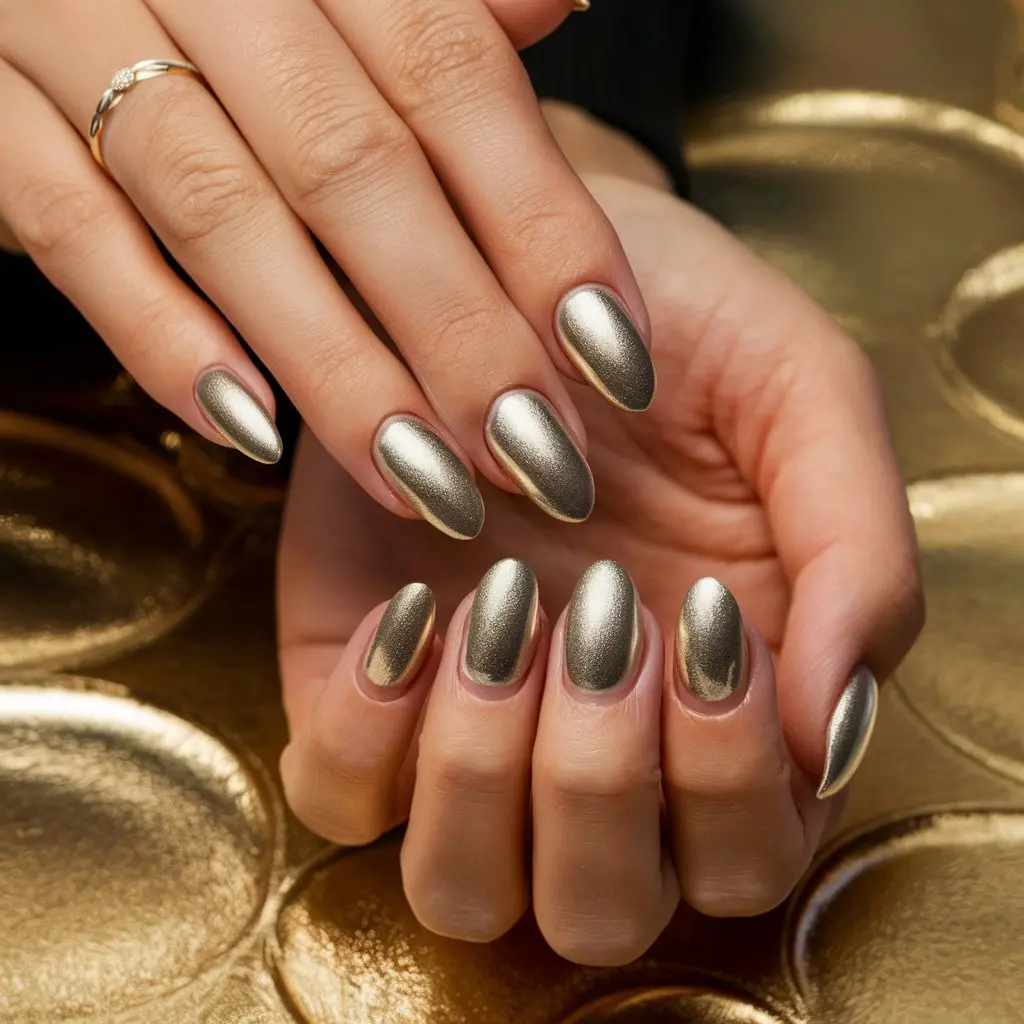 Matte and Glossy Nail design