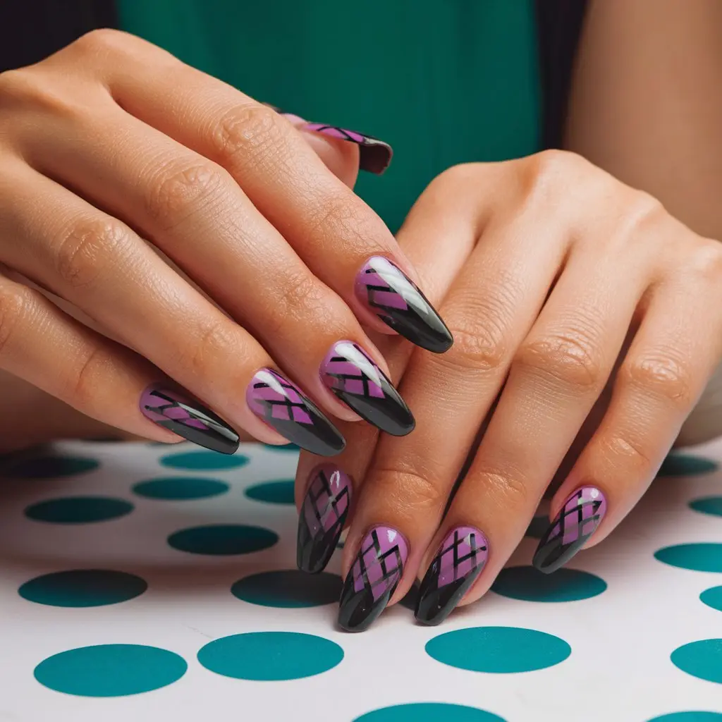 Purple and Black Geometric Patterns