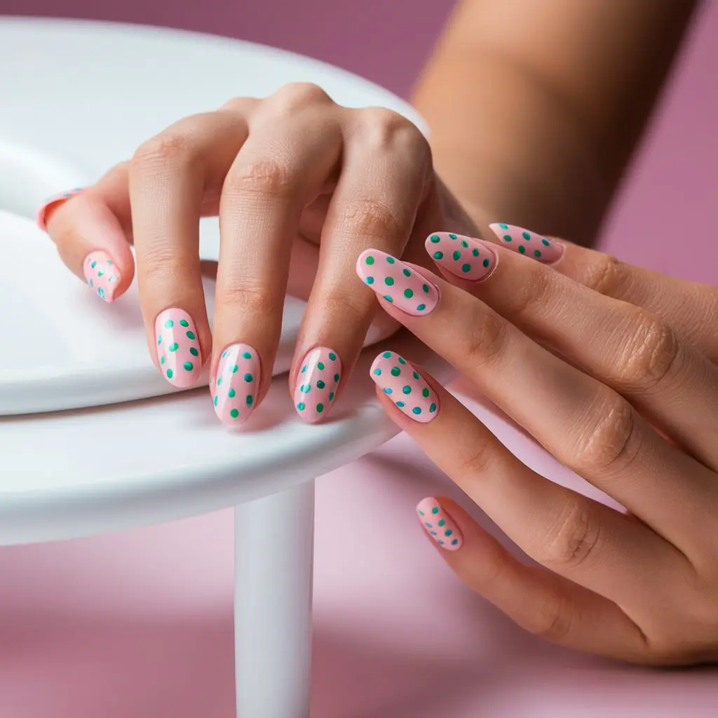 Polka Dot Nails Design