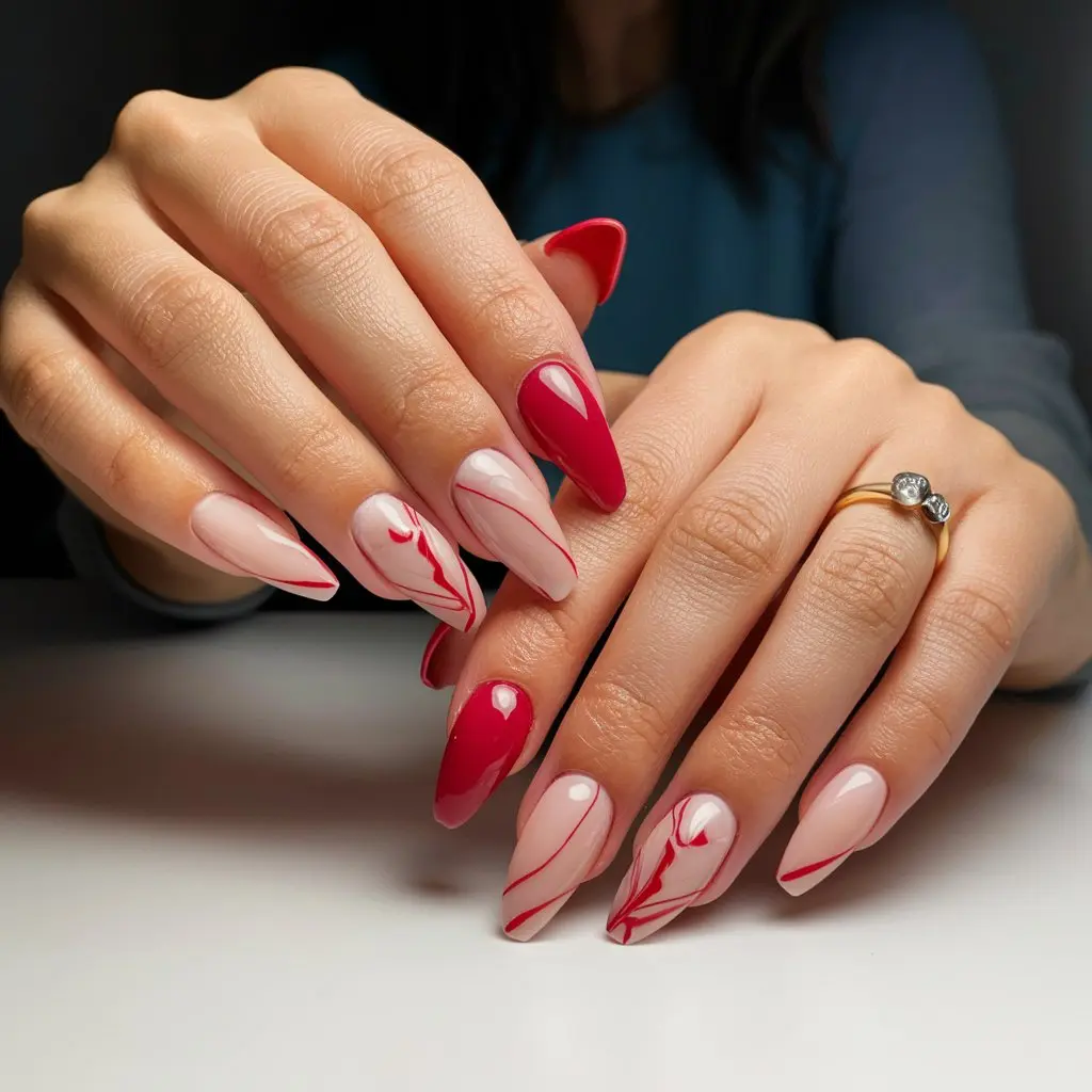 Simple Marble Nails